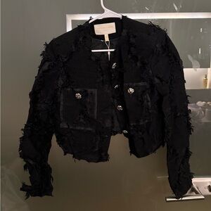 Adrienne Landau Quartz Sold Out Jacket Jetblack